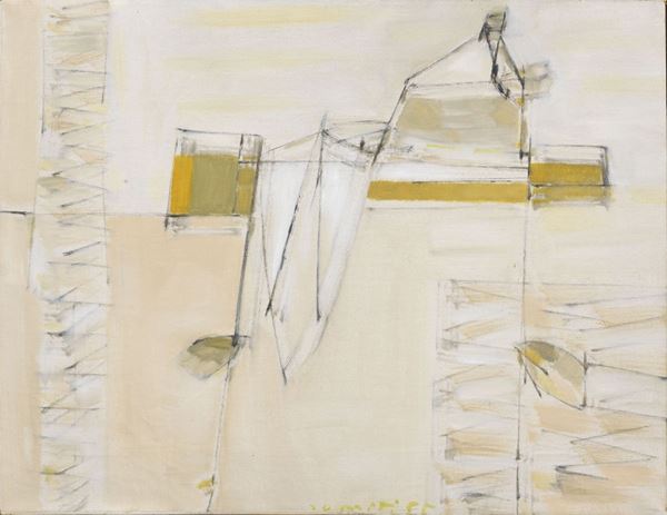 Sergio Romiti : Composizione  (1955)  - Olio su tela - Auction MODERN AND CONTEMPORARY ART - I - Casa d'aste Farsettiarte