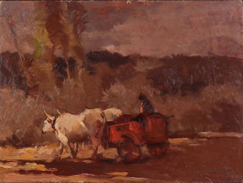 Ludovico Tommasi - Carro con Buoi