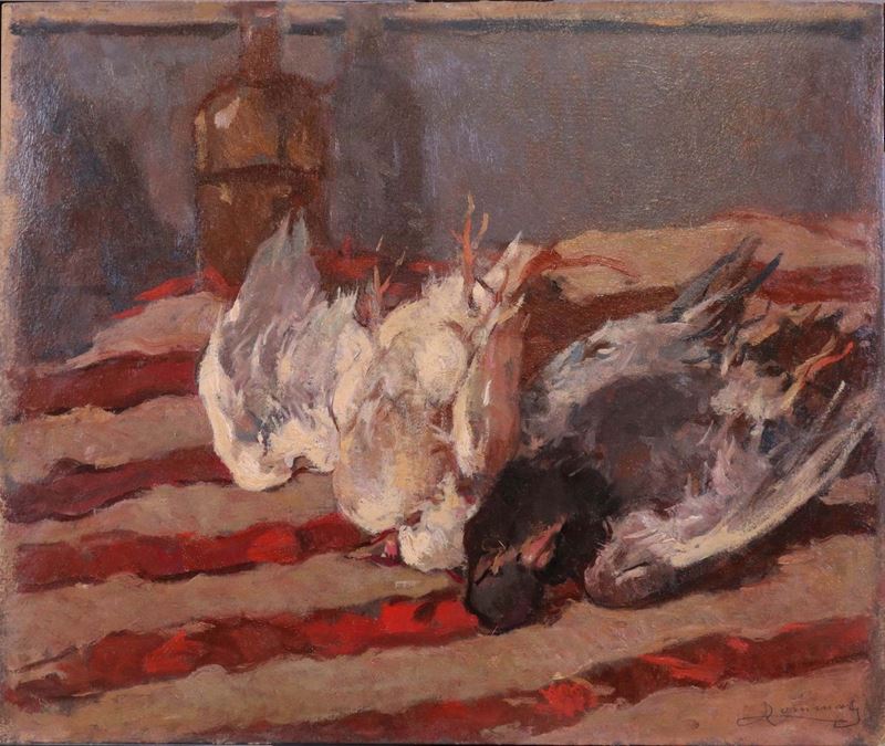 Ludovico Tommasi - Natura Morta con Uccelli
