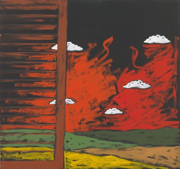 Tano Festa : Paesaggio  (1985)  - Acrilico su tela - Auction MODERN AND CONTEMPORARY ART - I - Casa d'aste Farsettiarte