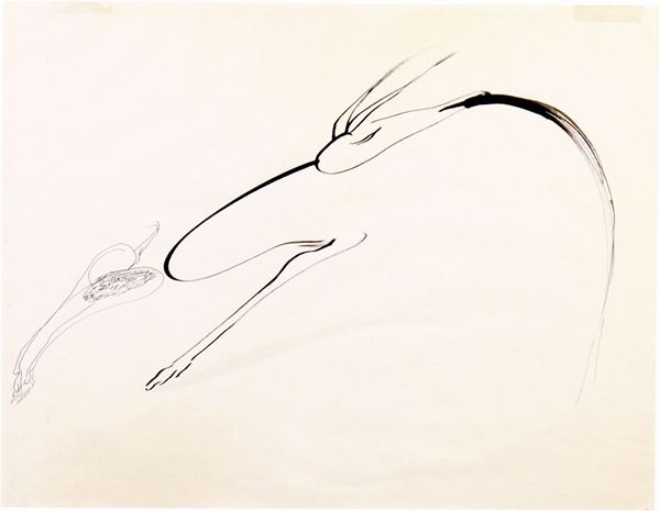 Mimmo Paladino : Senza titolo  (1979)  - China e biacca su carta - Auction MODERN AND CONTEMPORARY ART - I - Casa d'aste Farsettiarte
