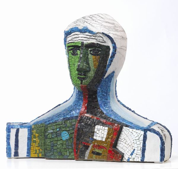Sandro Chia : Senza titolo  (2004)  - Scultura in terracotta dipinta e mosaico - Auction MODERN AND CONTEMPORARY ART - I - Casa d'aste Farsettiarte