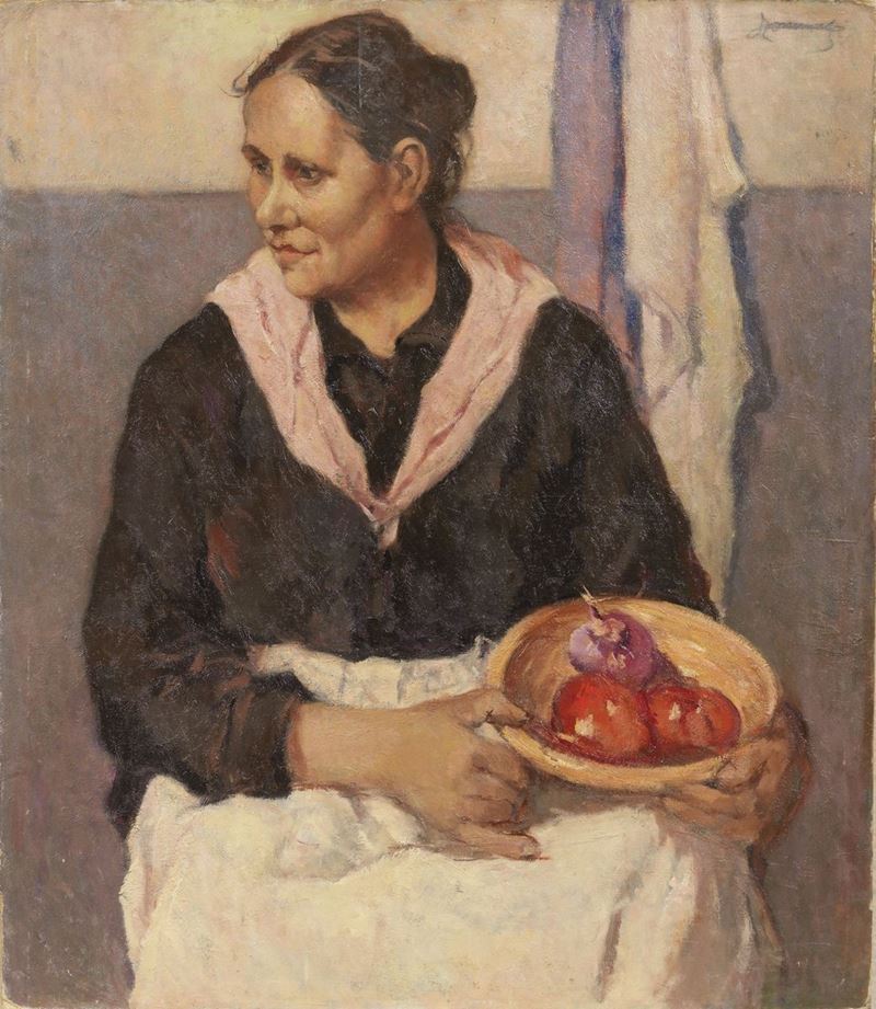 Ludovico Tommasi - Figura con Piatto e Cipolle