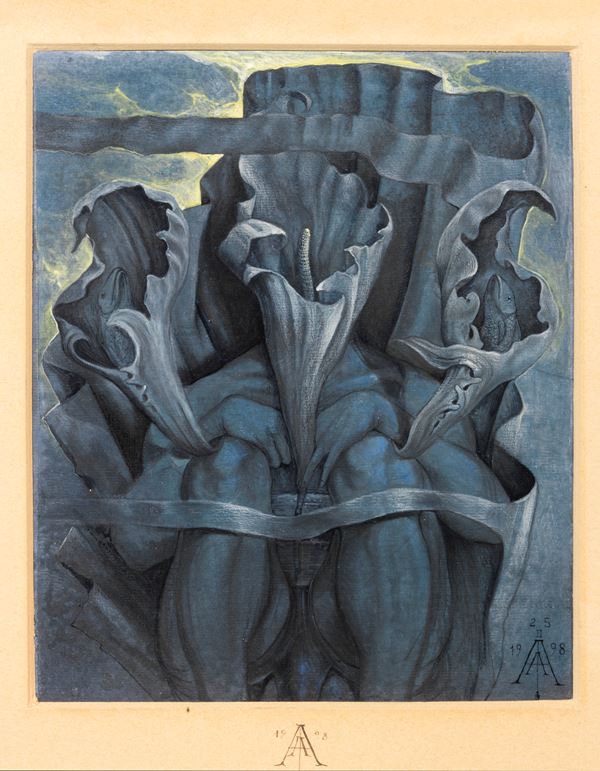 Agostino Arrivabene : Senza titolo  (1998)  - Olio su cartone telato - Auction MODERN AND CONTEMPORARY ART - I - Casa d'aste Farsettiarte