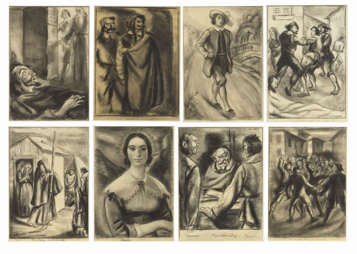 Giovanni Costetti - Sedici Disegni da «i Promessi Sposi»