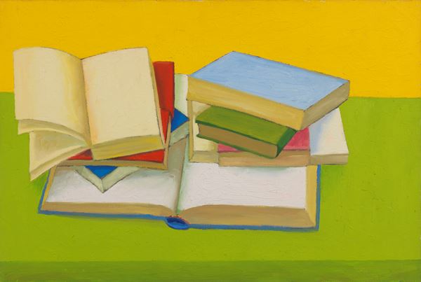 Salvo : Otto libri  (1986)  - Olio su tela - Auction MODERN AND CONTEMPORARY ART - I - Casa d'aste Farsettiarte