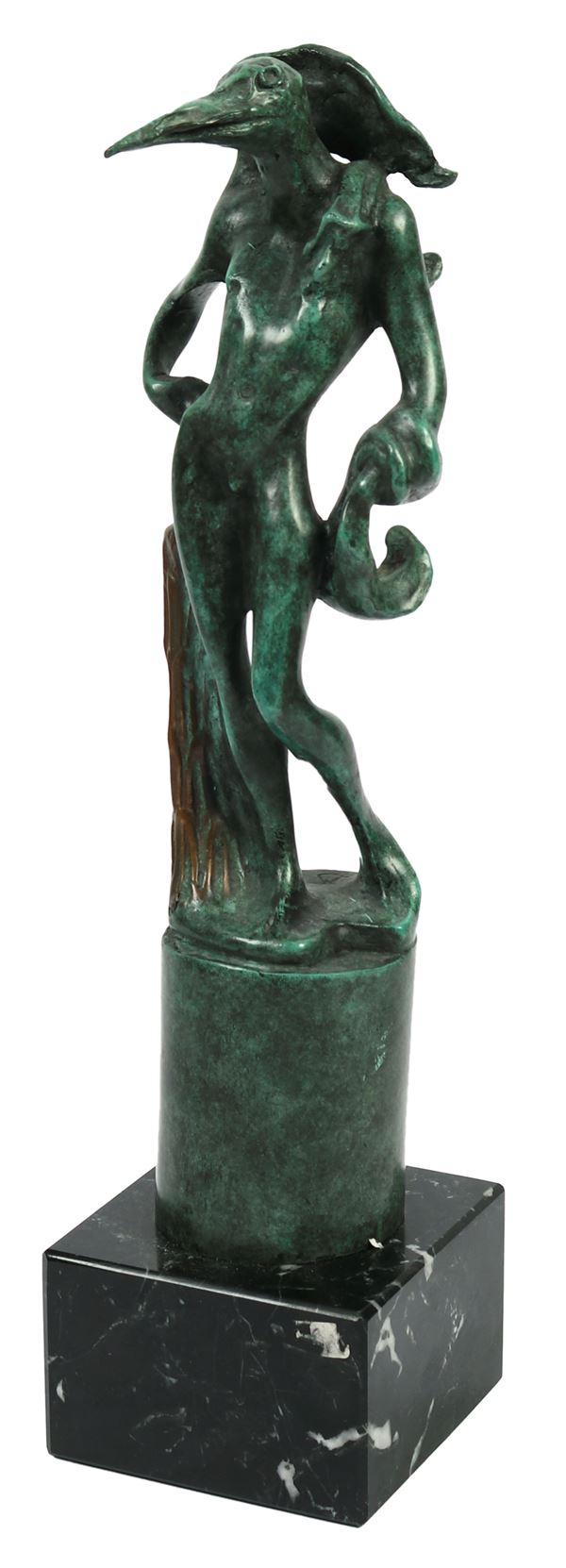 Salvador Dal&#237; : Homme Oiseau  ((1972-81))  - Scultura in bronzo a patina verde, multiplo, es. 208/350 - Auction Contemporary Art - I - Casa d'aste Farsettiarte