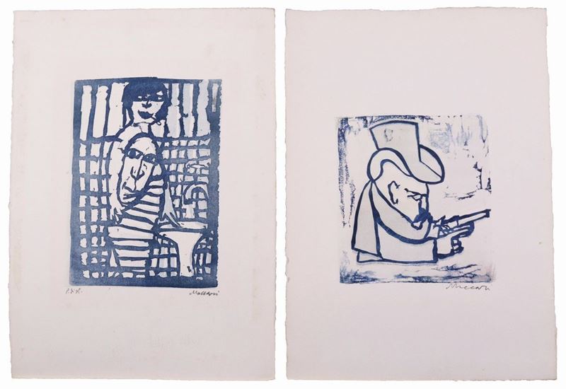 Mino Maccari - Due Grafiche