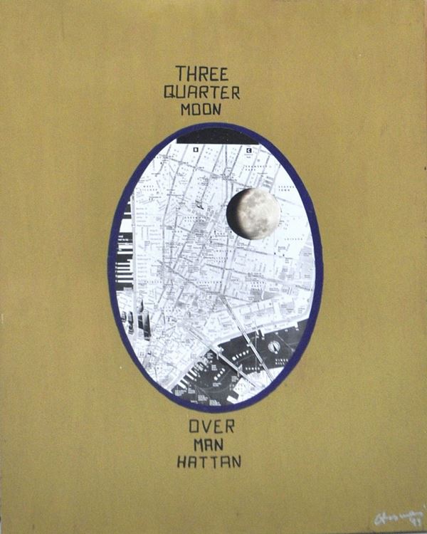 Claudio Francia : Three quarter moon...  (1999)  - Tecnica mista e collage su tavola - Auction CONTEMPORARY ART FROM A PARTICULAR COLLECTION - Casa d'aste Farsettiarte