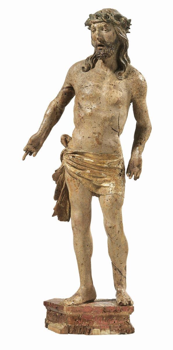 Scuola Veneto-lombarda Inizio del XVI Secolo - Ecce Homo (cristo Coronato di Spine)