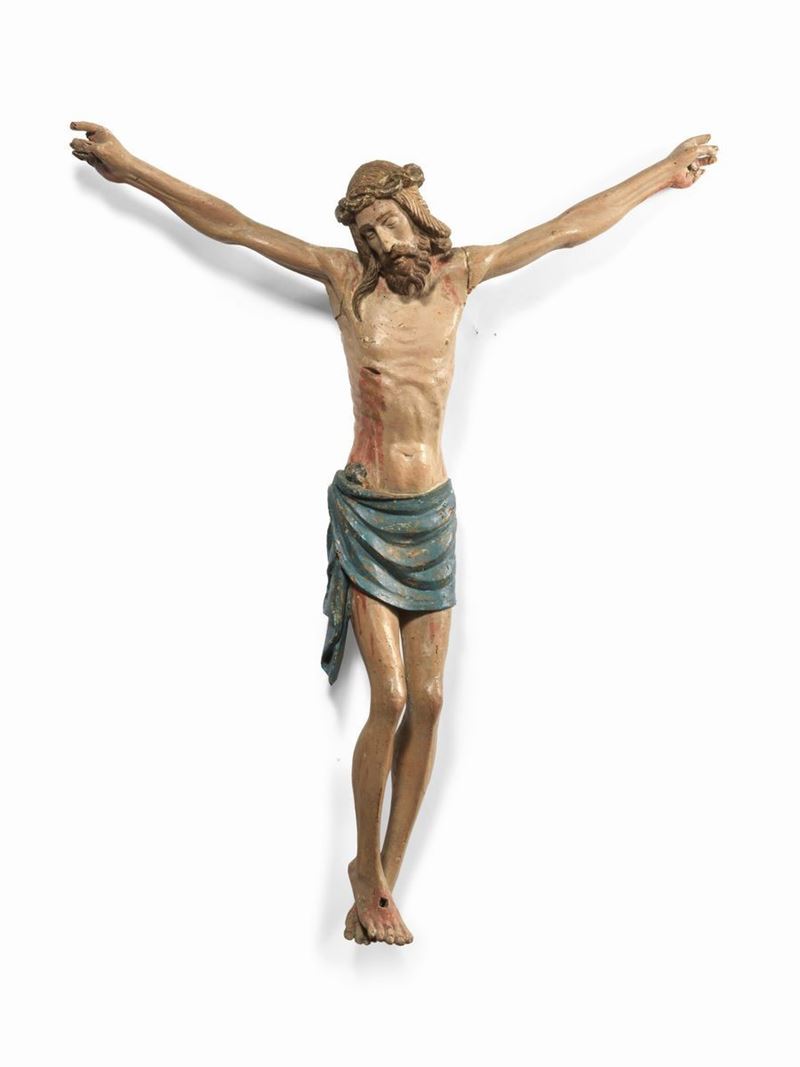 Scuola Nordica Fine XV - Inizio XVI Secolo - Cristo in Croce Coronato di Spine
