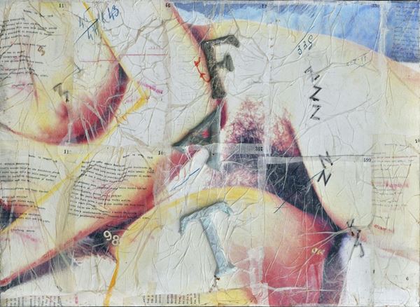 Rodolfo Vitone : Lettere n. 185  (1998)  - Tecnica mista e collage su tavola - Auction CONTEMPORARY ART FROM A PARTICULAR COLLECTION - Casa d'aste Farsettiarte
