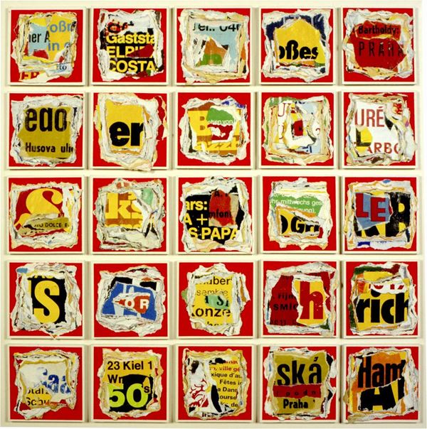 Karel Trinkewitz : Prag - Hamburg - Paris  (1992)  - Collage su cartone - Asta OPERE DI ARTE CONTEMPORANEA PROVENIENTI DA UNA RACCOLTA PARTICOLARE - Casa d'aste Farsettiarte