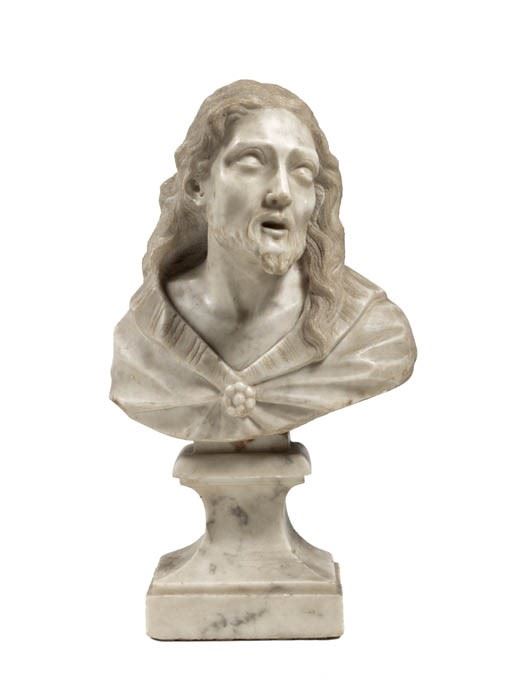 Scuola Veneta Inizio XVII Secolo - Busto di Cristo Sofferente