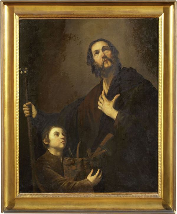 Scuola napoletana del XVII secolo - San Giuseppe e Gesù Bambino