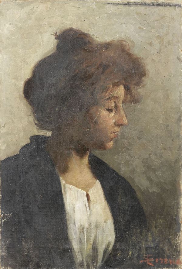 Ignoto del XIX secolo - Donna di profilo