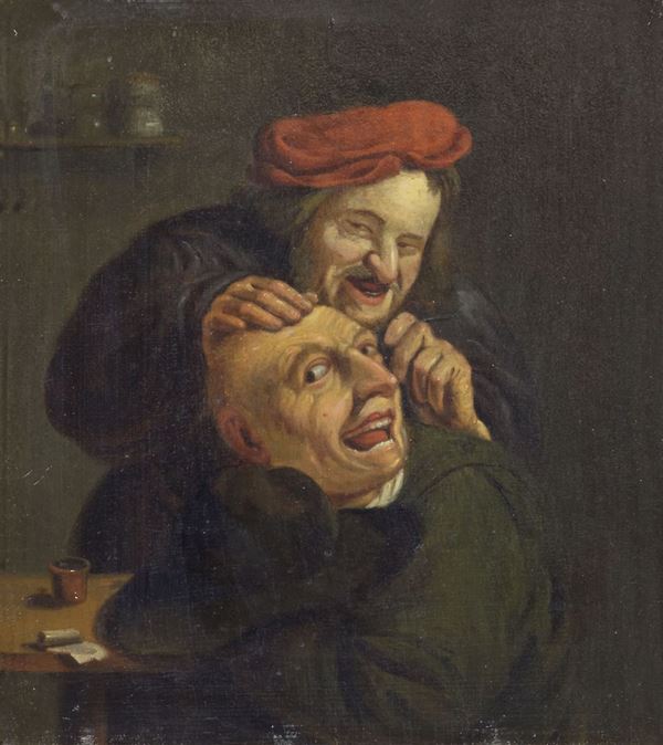 Scuola fiamminga del XVII secolo - Il dottore ciarlatano