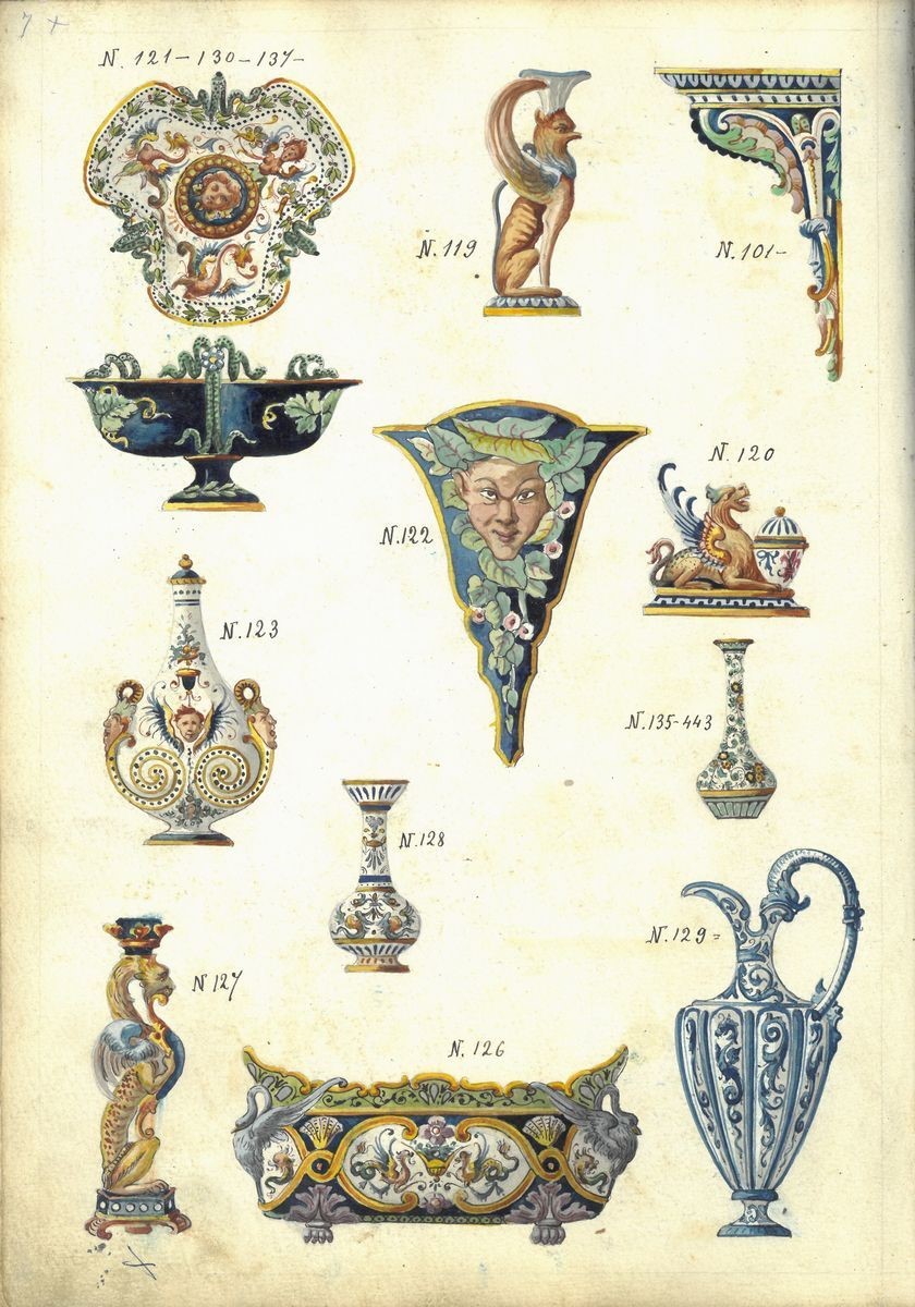 Versatoio in Ceramica Policroma