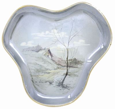 Tre Piatti in Ceramica Policroma
