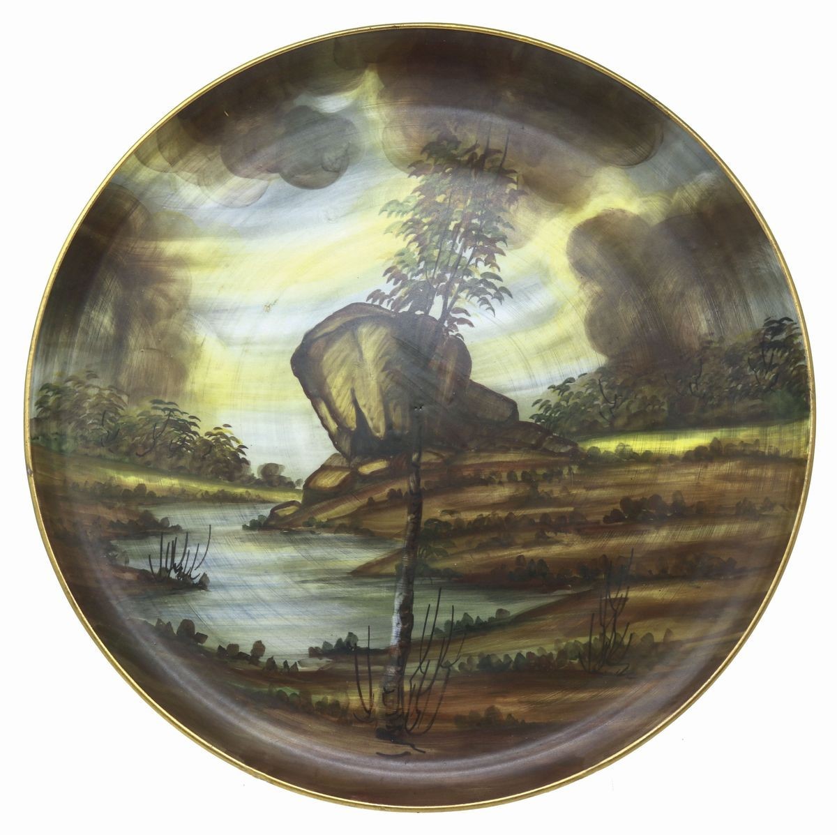 Tre Piatti in Ceramica Policroma