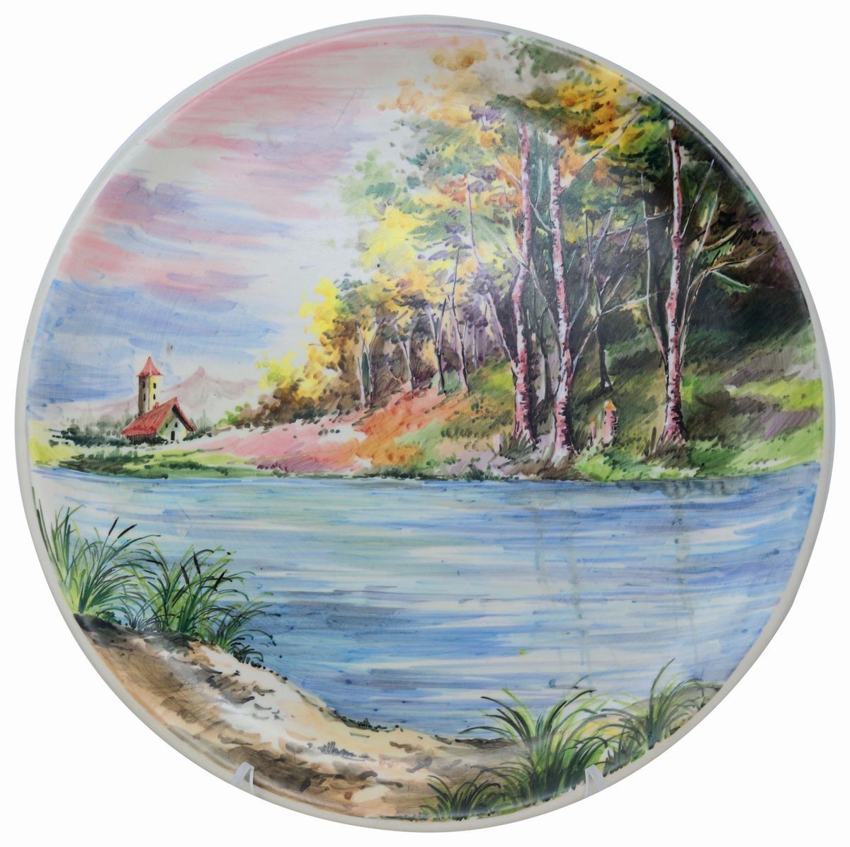 Tre Piatti in Ceramica Policroma