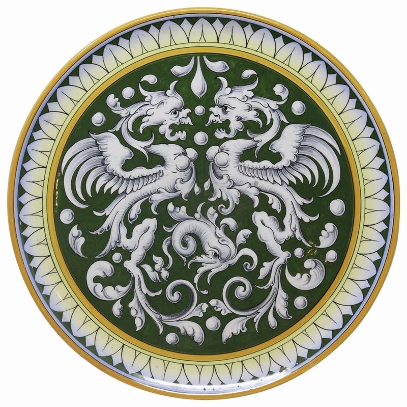 Tre Piatti in Ceramica Policroma