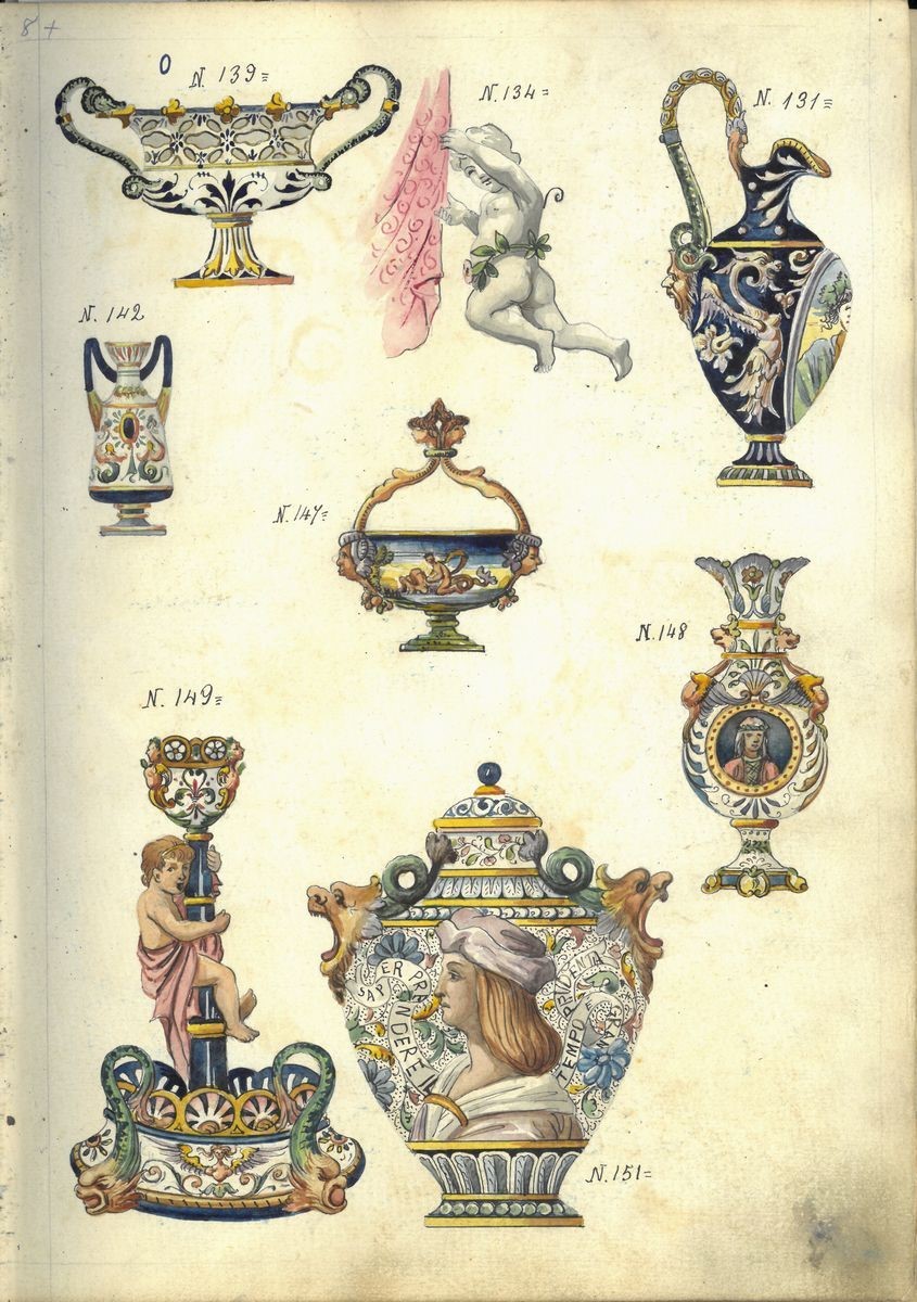 Versatoio in Ceramica Policroma