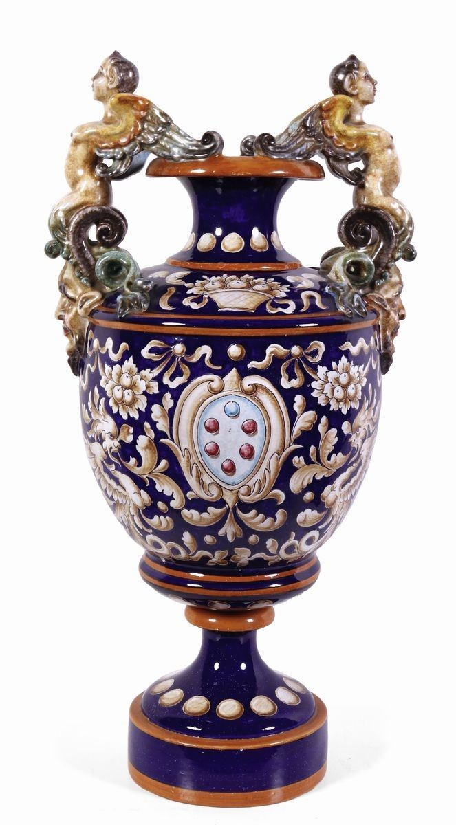 Grande Vaso in Maiolica Policroma