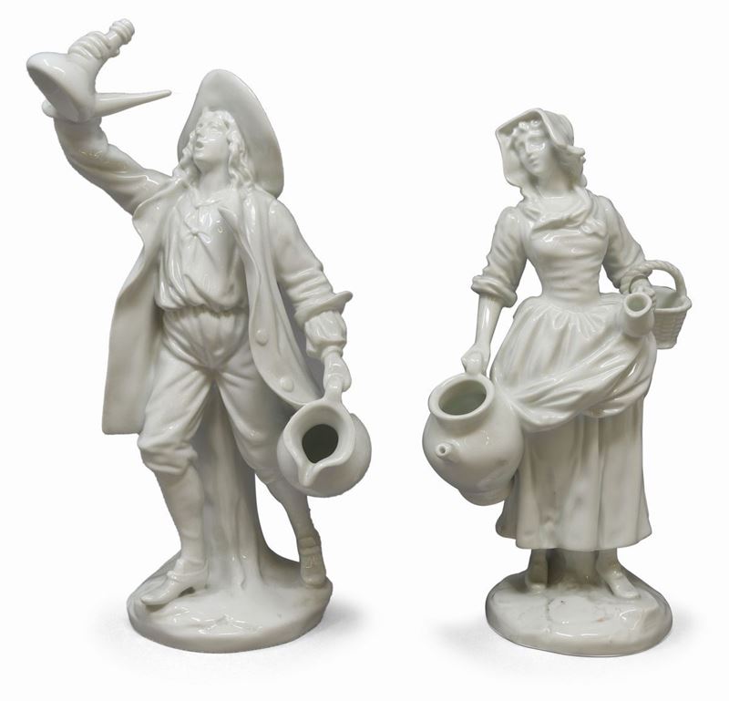 Tre Sculture in Porcellana Bianca