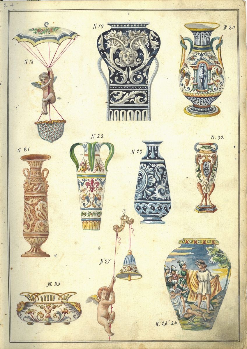 Centrotavola in Ceramica Policroma
