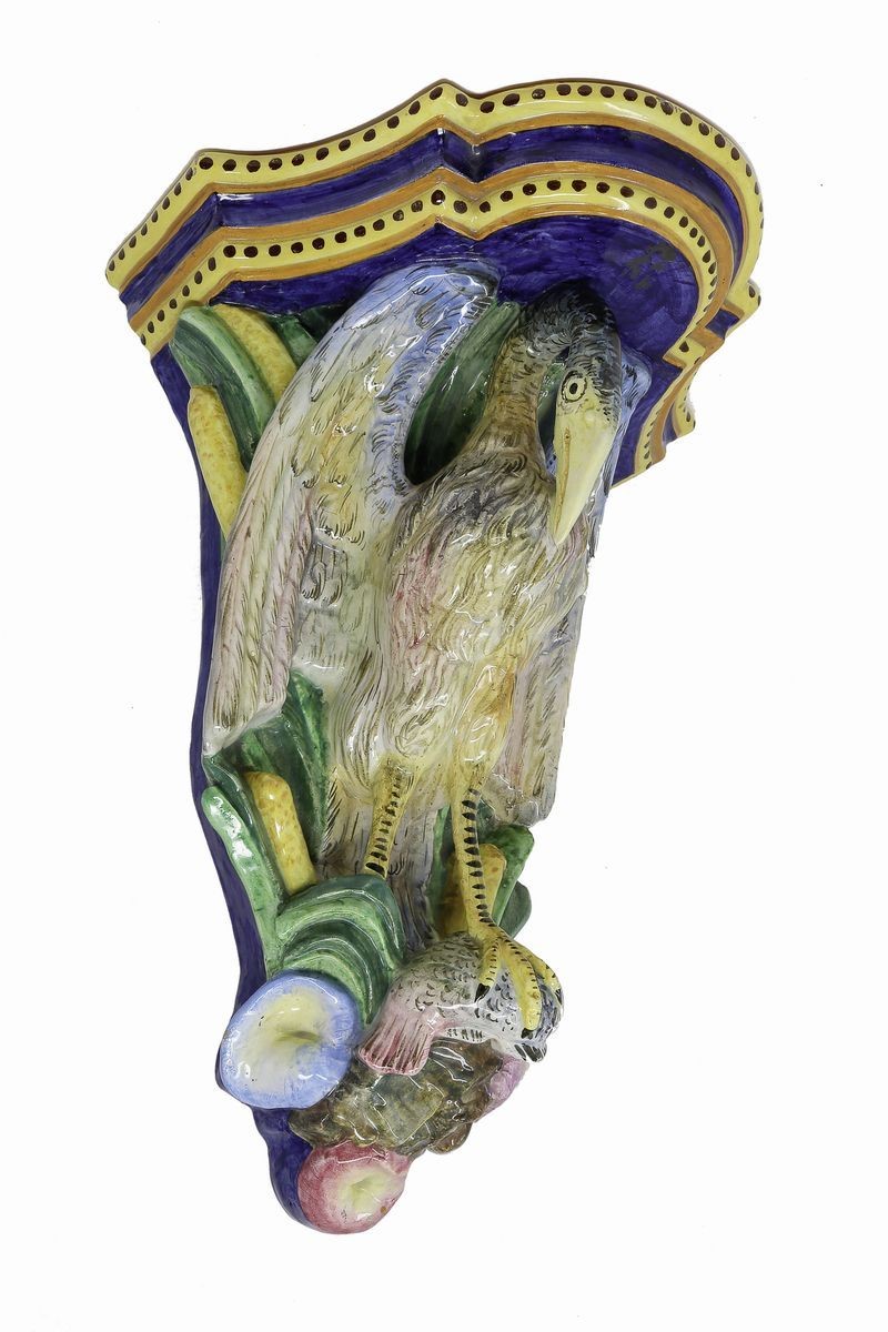 Mensola in Maiolica Policroma