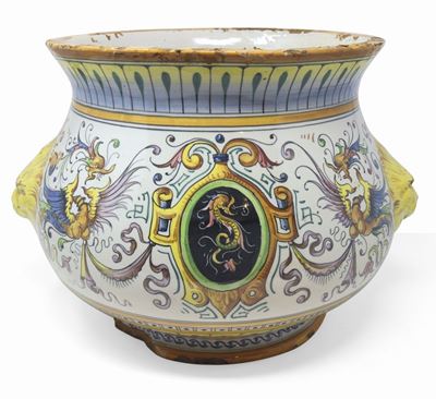 Vaso in Maiolica Policroma