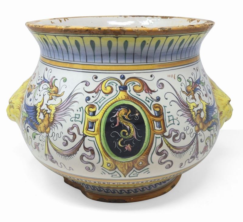 Vaso in Maiolica Policroma