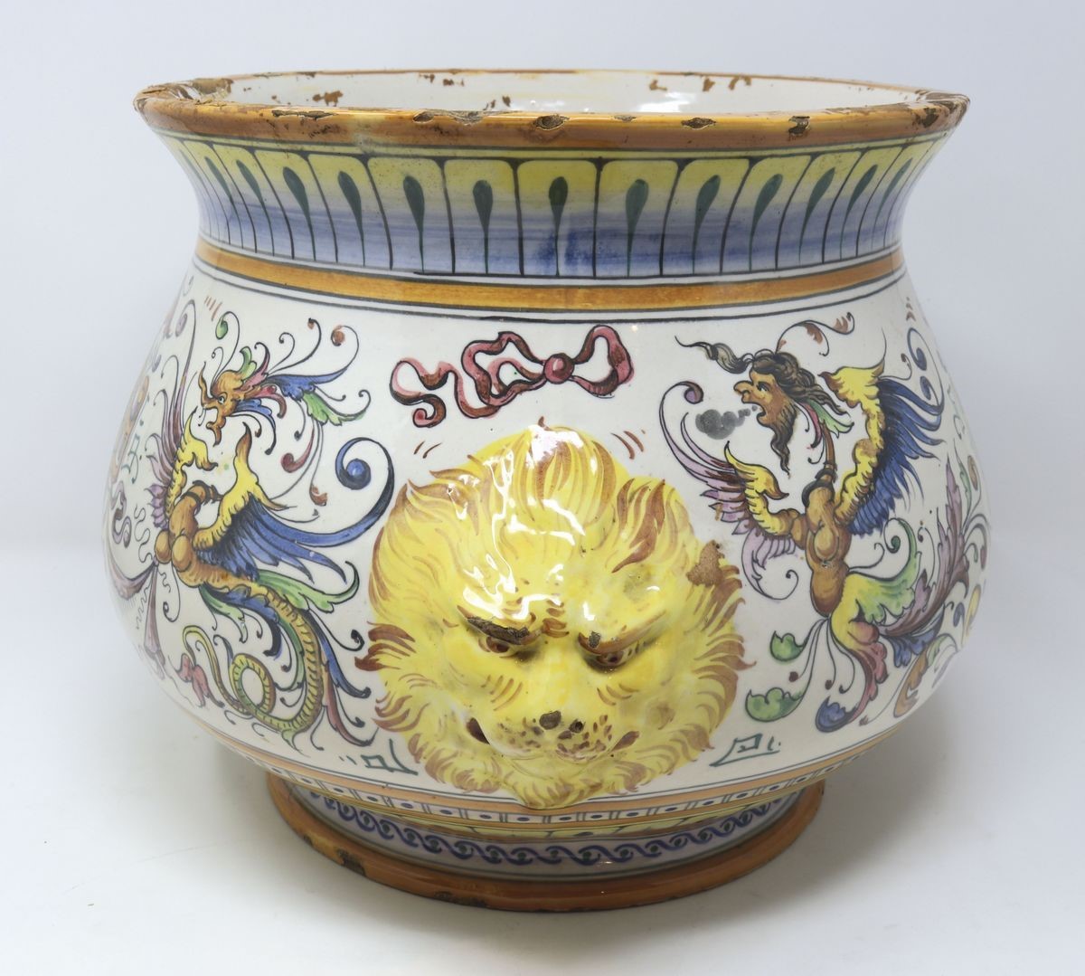 Vaso in Maiolica Policroma