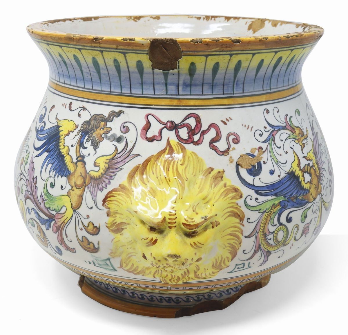 Vaso in Maiolica Policroma