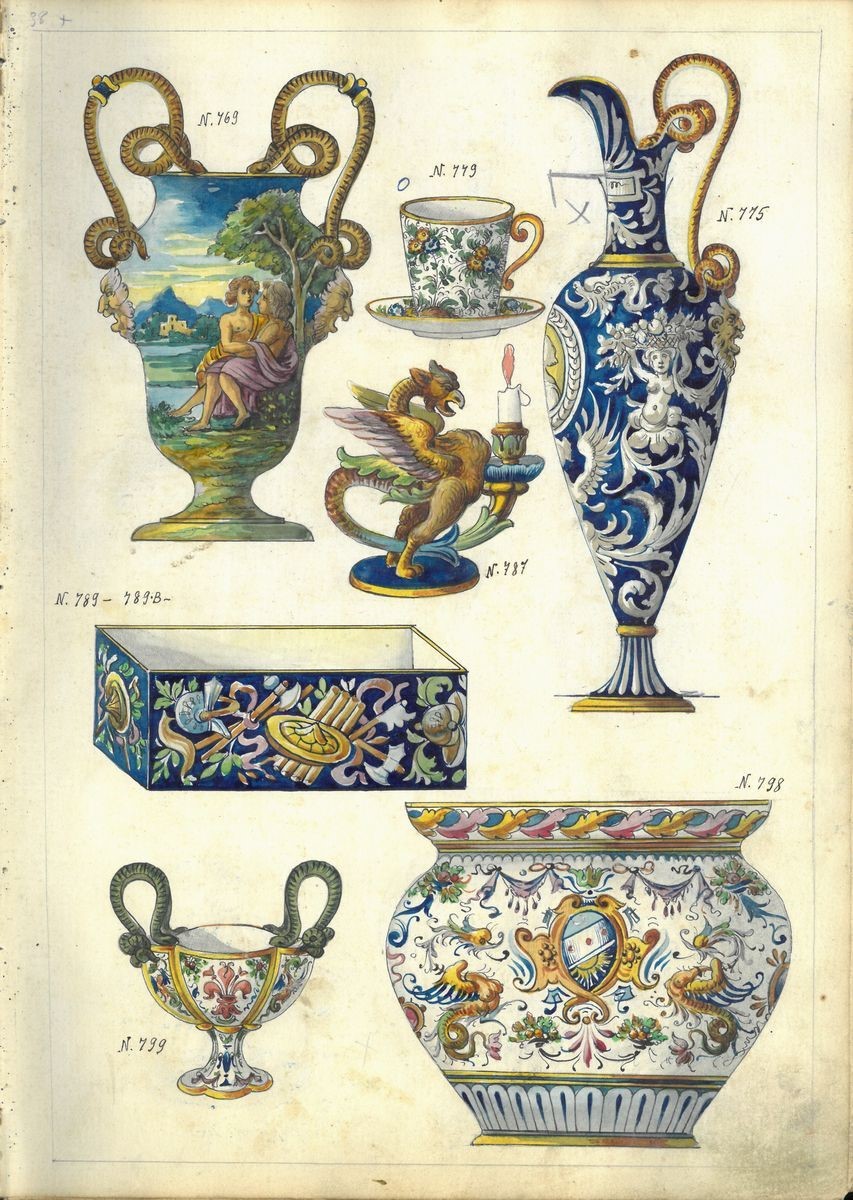 Vaso in Maiolica Policroma
