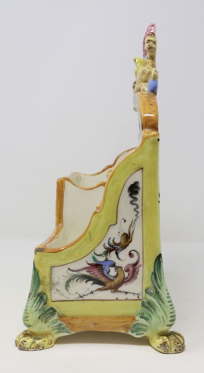 Portacarta da Scrittoio in Maiolica Policroma