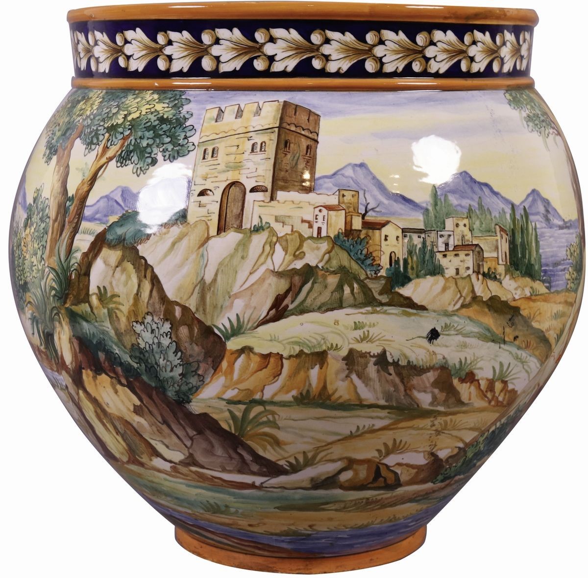Grande Vaso in Maiolica Policroma