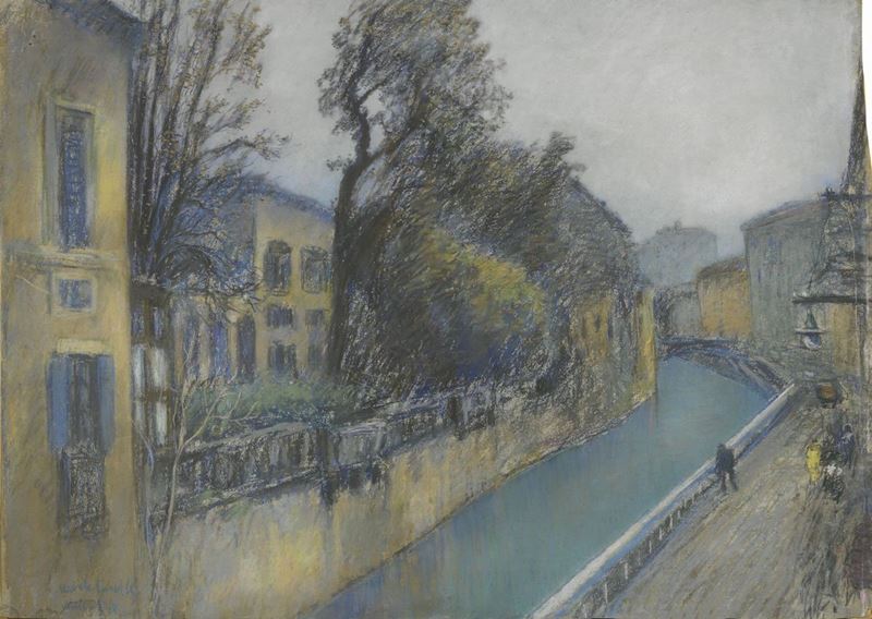 Michele Cascella - Naviglio a Milano