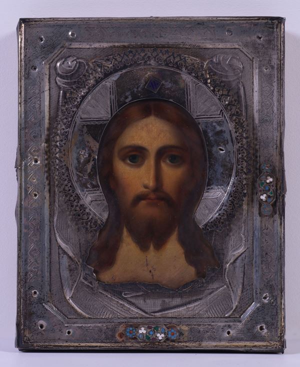 Icona russa fine XIX secolo - Volto di Cristo