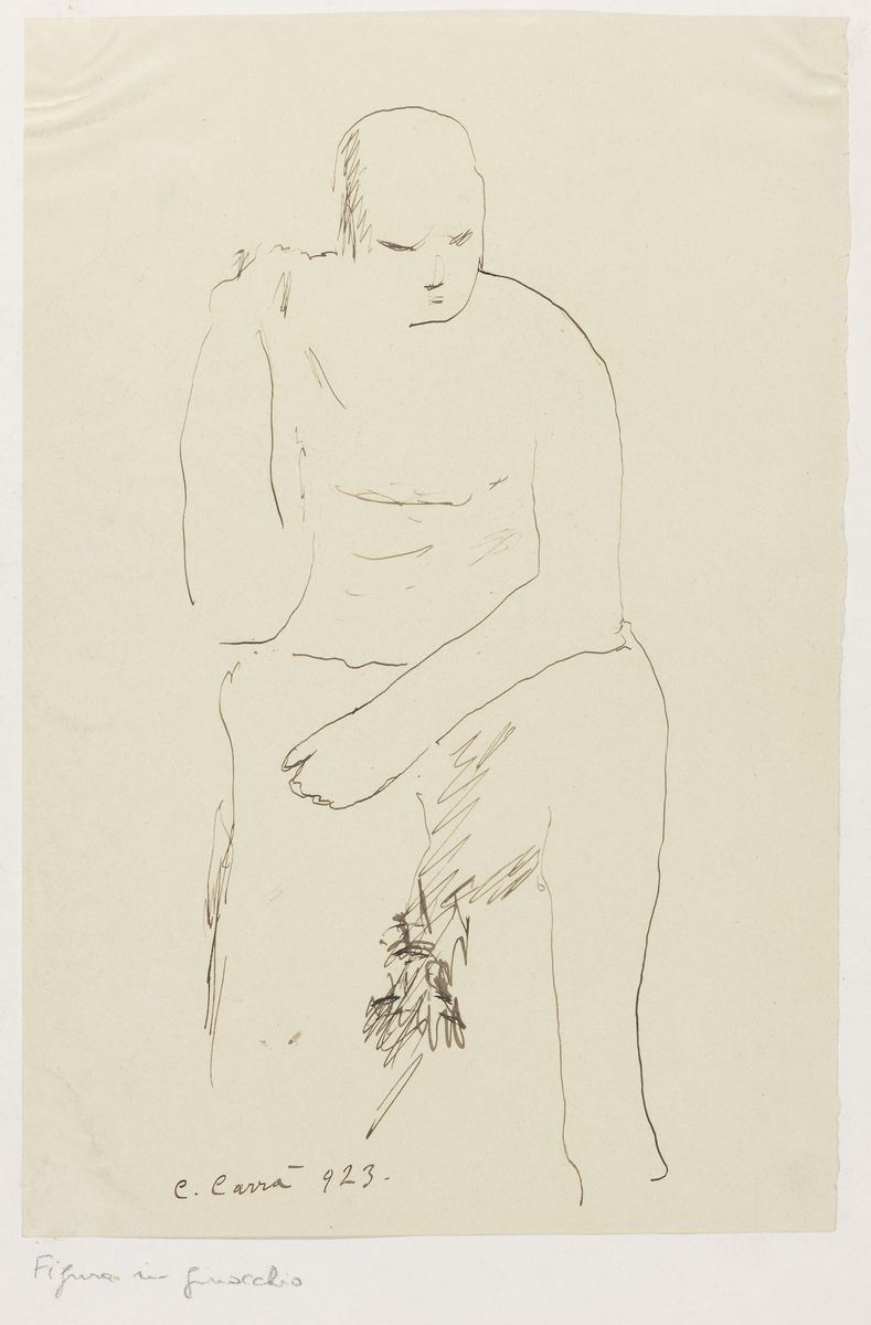 Carlo Carrà - Figura in Ginocchio