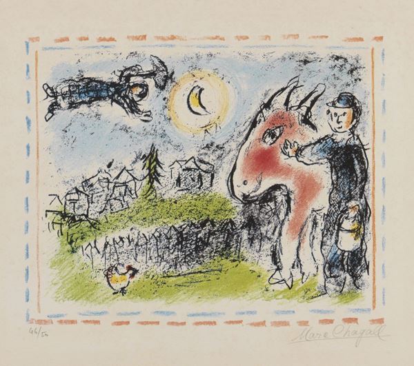 Marc Chagall - Village à l'Âne rouge