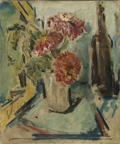 Vaso di Fiori e Bottiglia