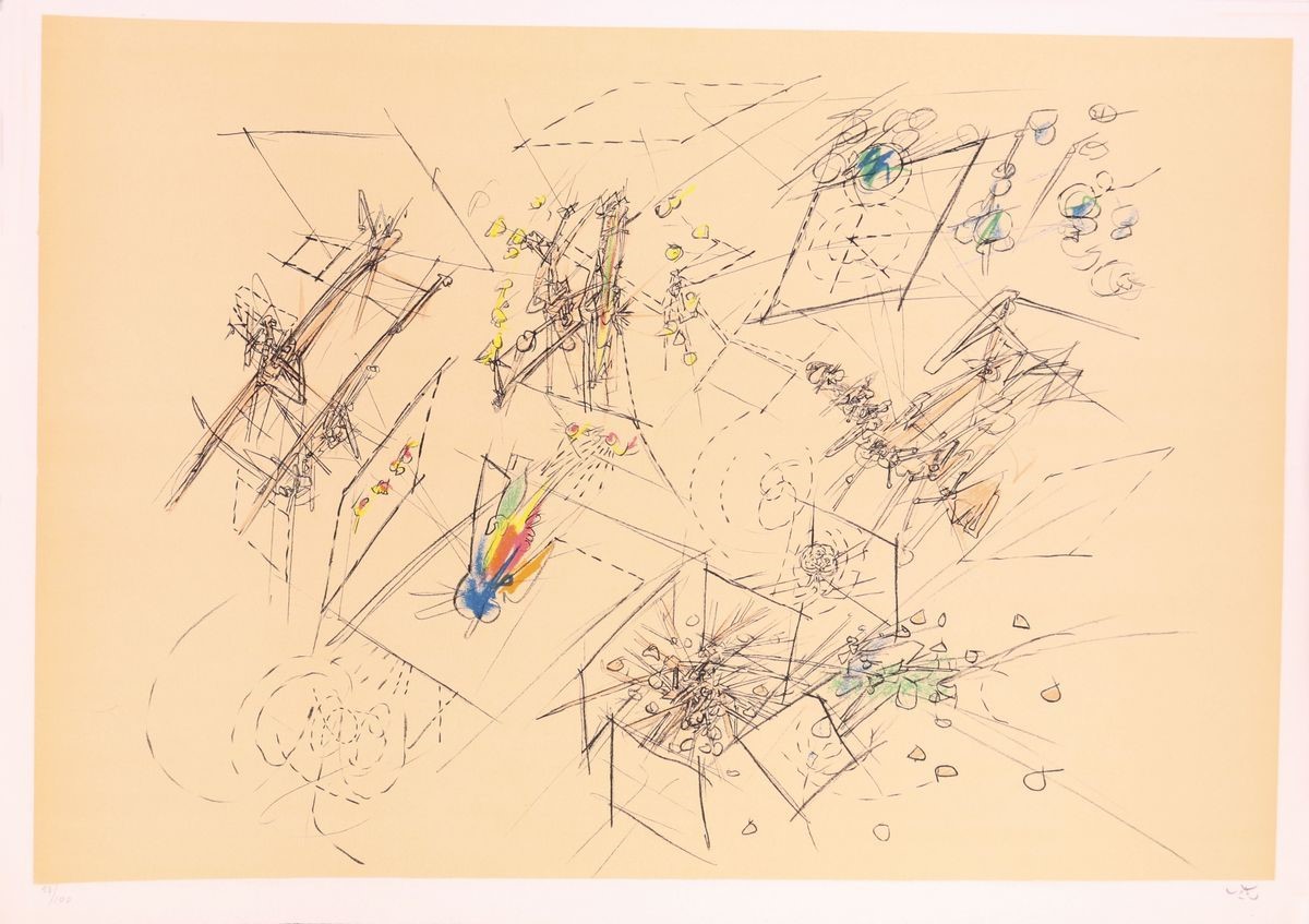 Roberto Sebastian Matta - Cartella con Cinque Grafiche