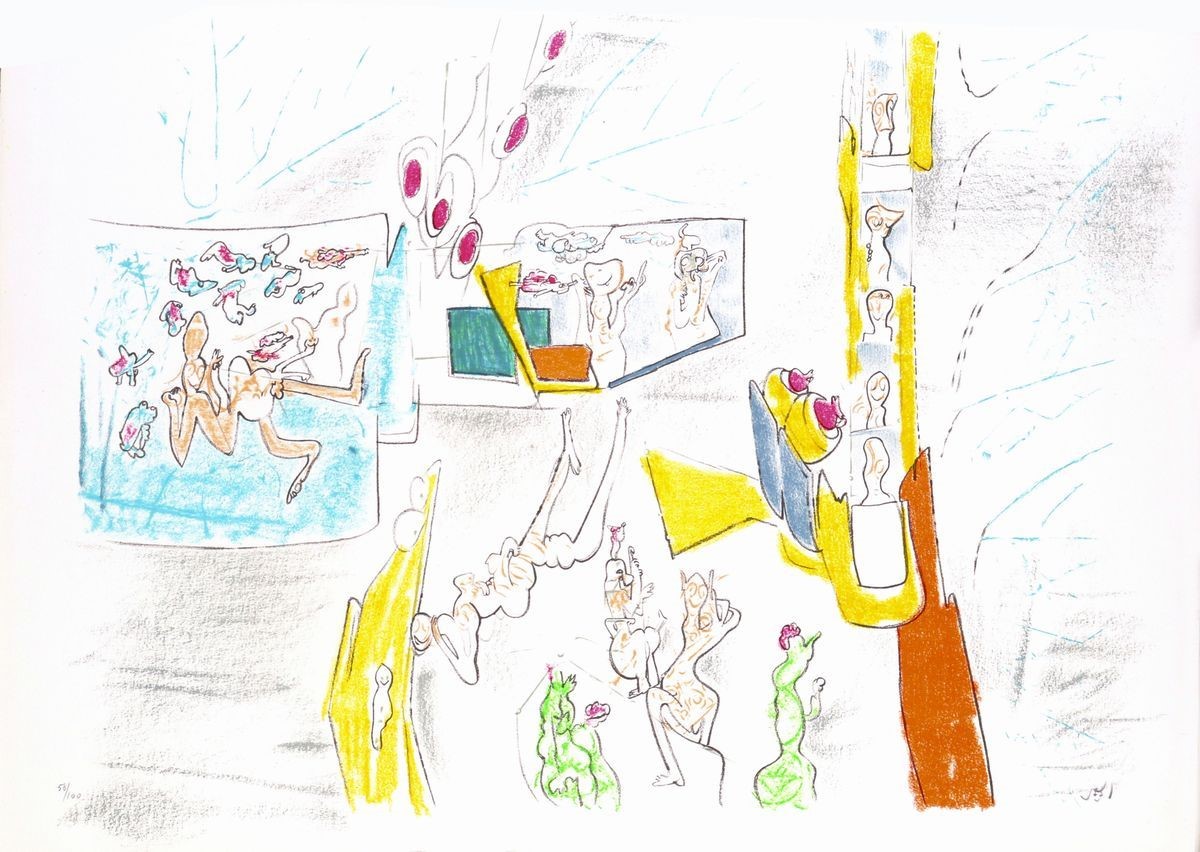 Roberto Sebastian Matta - Cartella con Cinque Grafiche