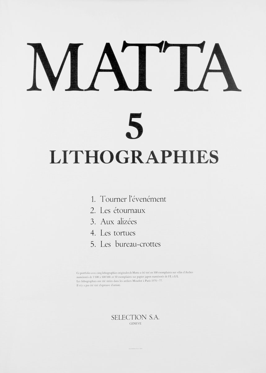 Roberto Sebastian Matta - Cartella con Cinque Grafiche