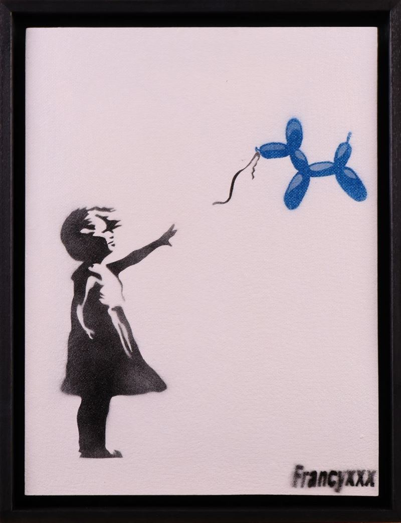 Francyxxx - Banksy Girl With Koons Balloon