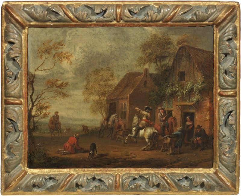 Cornelis Van Essen - Paesaggio con Cavalieri