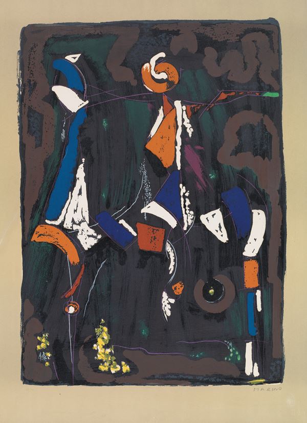 Marino Marini : Bunter Reiter II  (1976)  - Litografia a colori, es. 48/75 - Auction Contemporary Art - I - Casa d'aste Farsettiarte