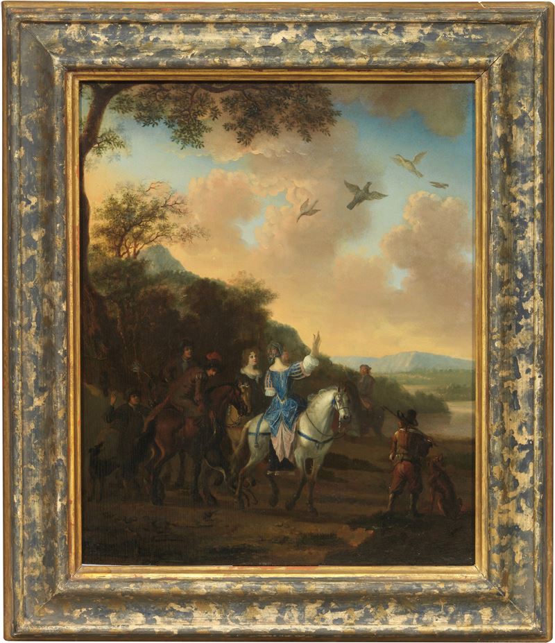 Simon Johannes Van Douw - Scena di Falconeria